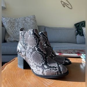 Snake Print Booties
